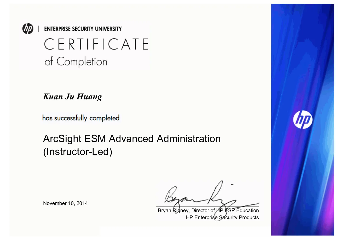 HP Enterprise Security University，ArcSight ESM Advanced Administration，2014